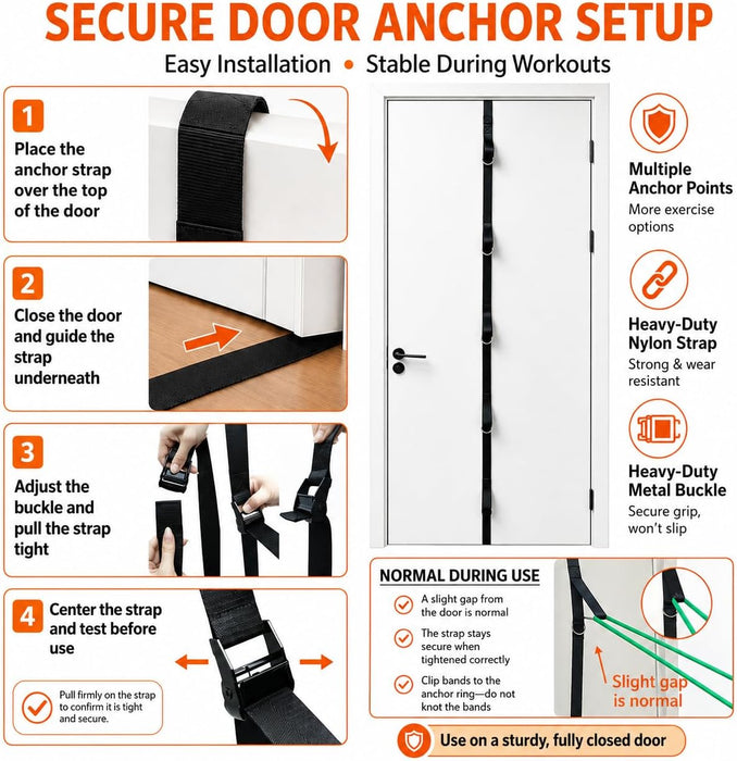 Resistance Bands Set with Handles and Door Anchor for Full Body Workout