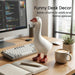 Desk Goose 7 inch Gifts for Women, Mini Desktop Goose Statue Decor for Living Room Bedroom Bookshelf and Office