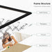 8x10 Picture Frame Set of 6, Wall or Tabletop, Black Woodgrain