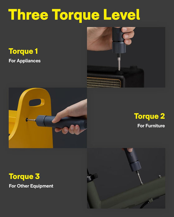 25-Piece Upgraded Electric Screwdriver Kit, Cordless Screwdriver