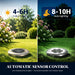 10 Pack Small Solar Ground Lights, Pathway Lights Cool White
