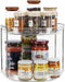 2 Tier Lazy Susan Turntable Organizer 9.25'' Rotating Spice Rack Organization for Cabinet, Kitchen, Pantry, Countertop, Bathroom, Vanity, Medicine Cabinet Organizer, Clear