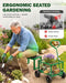 Garden Cart with Detachable Seat, Rolling Garden Seat with Wheels