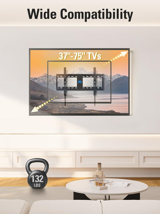 Tilting TV Wall Mount for Most 37-90 Inch TVs up to 132lbs