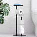 Metal Toilet Paper Holder Free Standing, Medium, Black