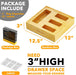 Bag Storage Organizer for Kitchen Drawer, Bamboo Organizer, Compatible with Gallon, Quart, Sandwich and Snack Variety Si