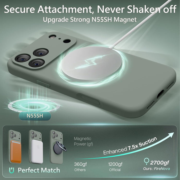 Magnetic for iPhone 17 Pro Case, 6.3", Calke Green