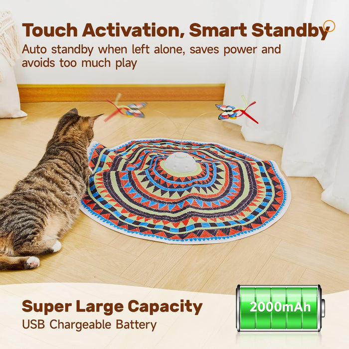Cat Toys Chargeable, 3in1 Hide and Seek, Interactive Fun