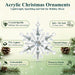 Crystal Christmas Tree Ornaments, Clear Acrylic Snowflake & Icicle, 18pcs