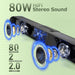 80W Sound Bar for Smart TV with HDMI ARC & Bluetooth 5.0