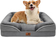 Orthopedic Dog Bed with Sides - Dog Sofa Beds for Medium Dogs, Supportive Foam Pet Couch Bed with Washable Removable Cover, Waterproof Lining and Non-Slip Bottom, Grey - M
