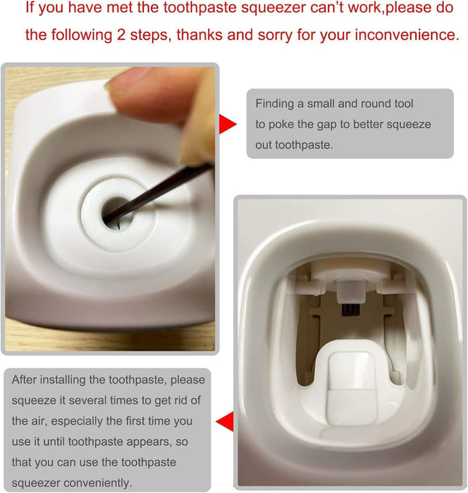 Automatic Toothpaste Dispenser Wall Mounted for Kids and Adult 1Pcs