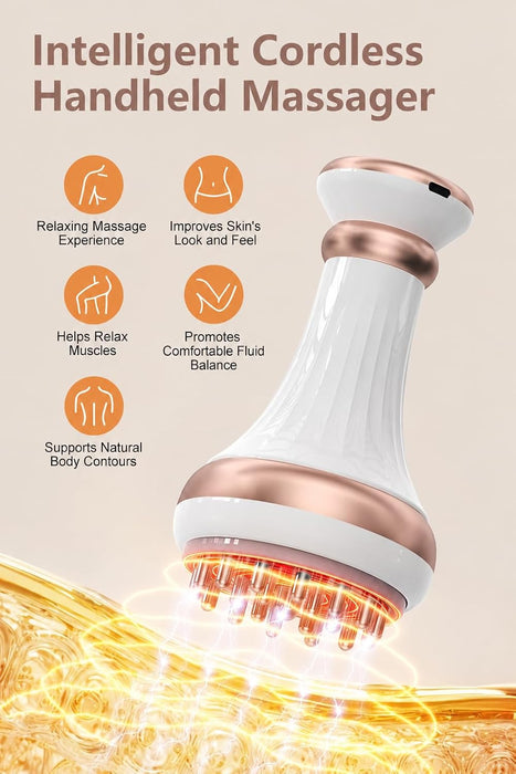 Lymphatic Drainage Massager & Anti-Cellulite Massage Tool, Arctic White