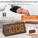 Wooden Digital Alarm Clock for Bedrooms Desk with Large Numbers