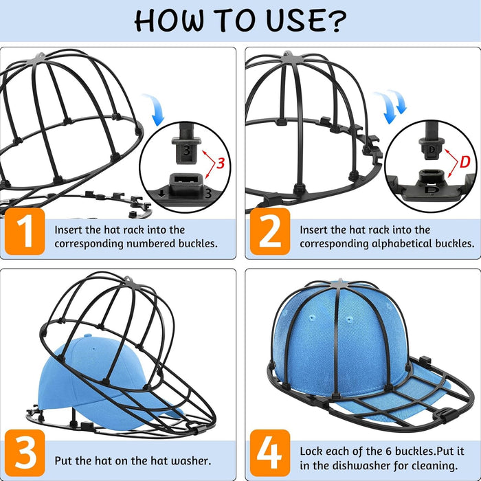 Hat Washer Cage for Baseball Caps Washing Machine Dishwasher