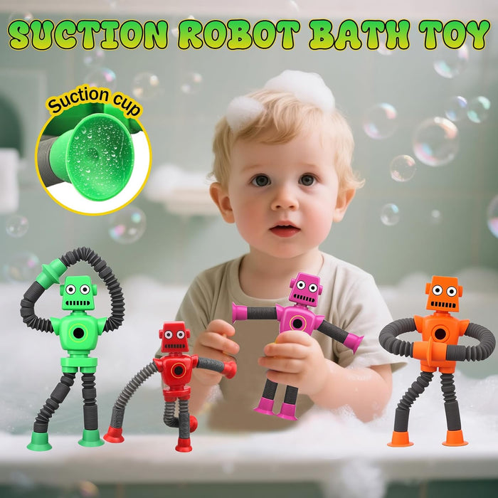 10 PCS Robot Suction Fidget Sensory Toy Party Favors for Kids
