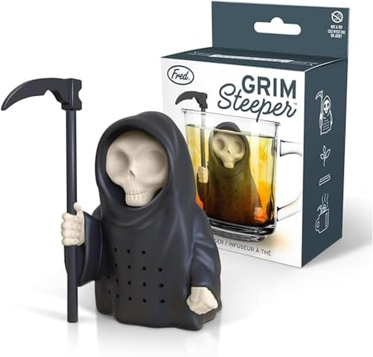 Genuine Fred GRIM STEEPER Grim Reaper Tea Infuser, Silicone, 3.75" Tall