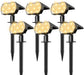 Solar Lights Outdoor Waterproof - 6 Pack (Warm White)