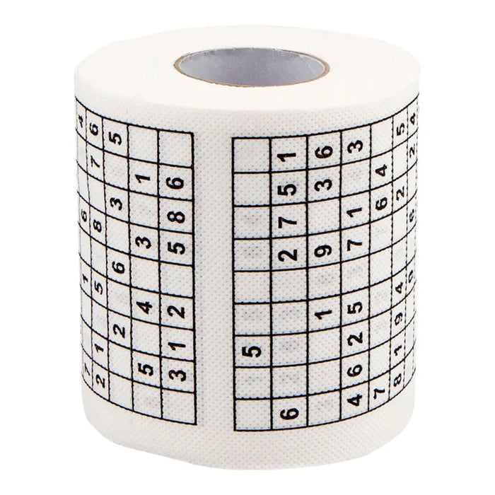 Sudoku Game Toilet Paper, Office and Home Puzzle Roll Paper, Home Creative Fun Toilet Paper, Wood Pulp Toilet Paper