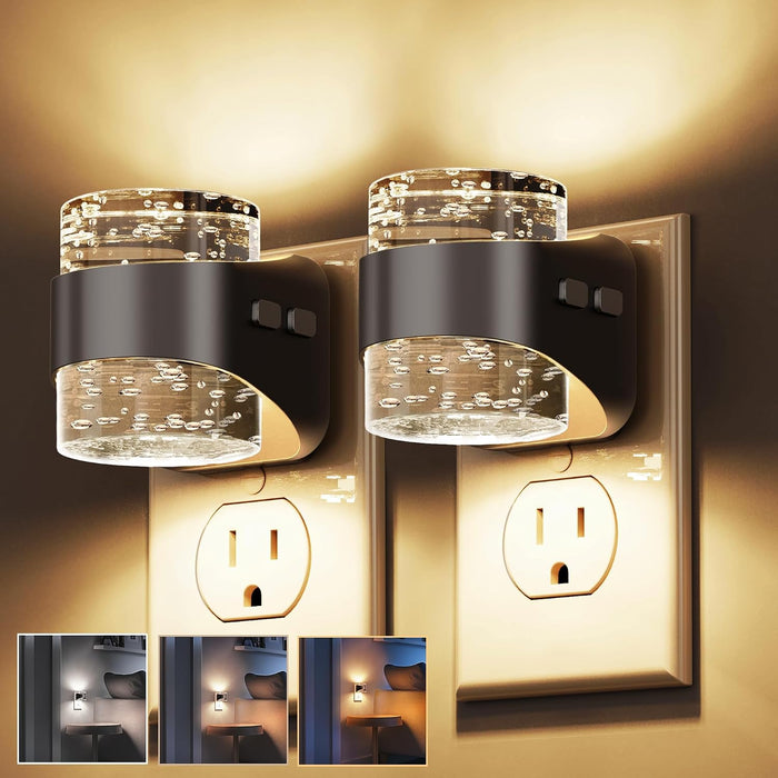 Night Light, Bubble Night Lights Plug into Wall, 2 Pack