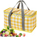 Insulated Picnic Cooler Bag - Zippered Top, Keeps Hot or Cold - Perfect for Picnics, Beach, Food Delivery & Outdoor (13.
