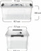 Clear Storage Latch Bins, 6-Pack Storage Organizer Box with Handle and Lids, 5-Litre