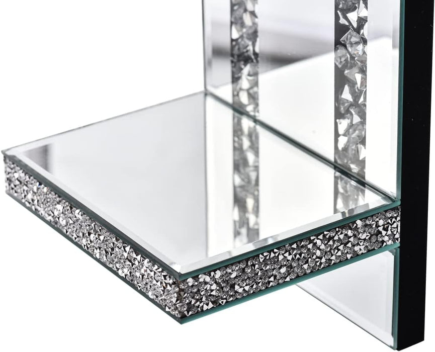 Mirrored Wall Candle Sconces Holder Set of 2, Wall Decor Living Room