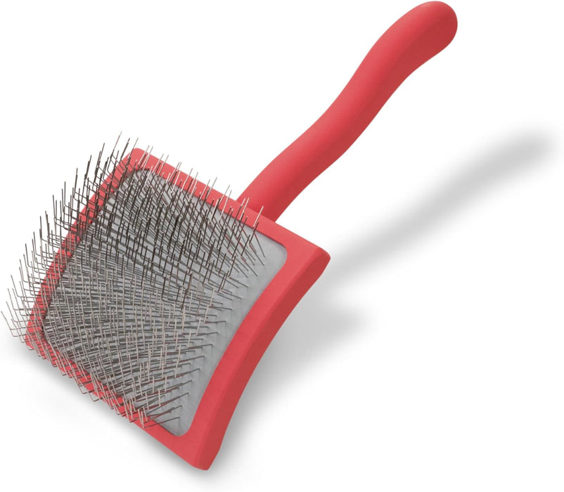 Big G Dog Slicker Brush for Dogs (Goldendoodles, Labradoodles, Poodles), Groom Like a Professional, Fluff Detangle Style, Saves Time Energy, Coral, Large