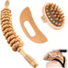 Wood Therapy Massage Tools 3 in 1,Wooden Lymphatic Drainage Massager, Body Sculpting Tools Cellulite Massager for Maderoterapia, Body Contouring, Relief Muscle, Anti-Cellulite