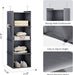Hanging Closet Organizer and Storage for Clothes, 4-Shelf, Grey