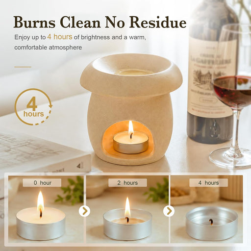 Tea Lights Candles 80 Pack, 4 Hour Palm Wax Tealights