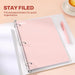 Spiral Notebooks, 1-Subject, 5 Pack, College Ruled Paper, 8" x 10-1/2", 70 Sheets per Notebook,3-Hole Punched Paper, Pin