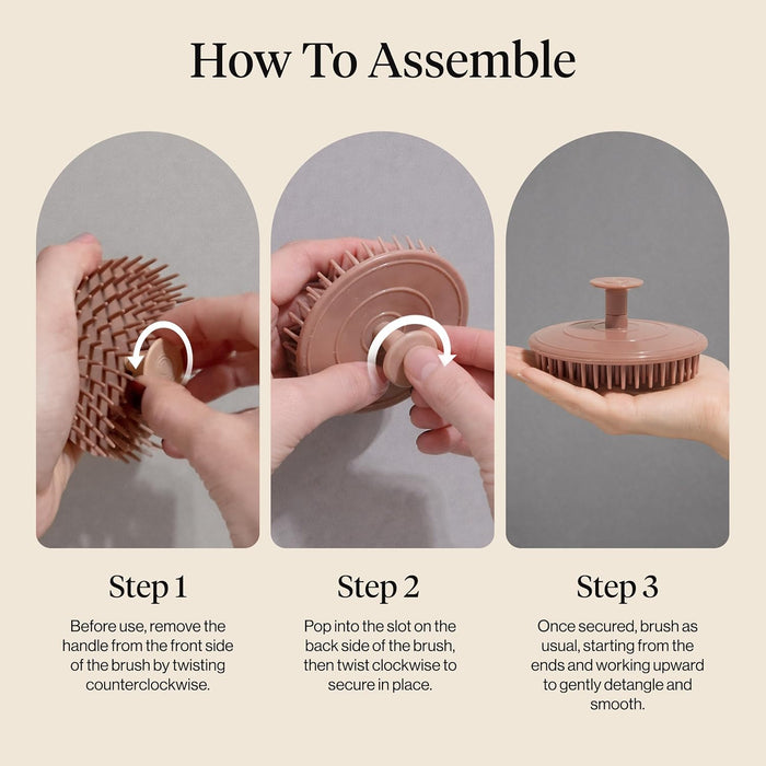 Scalp Massager for Hair Care - Shampoo Brush Scalps - Terracotta