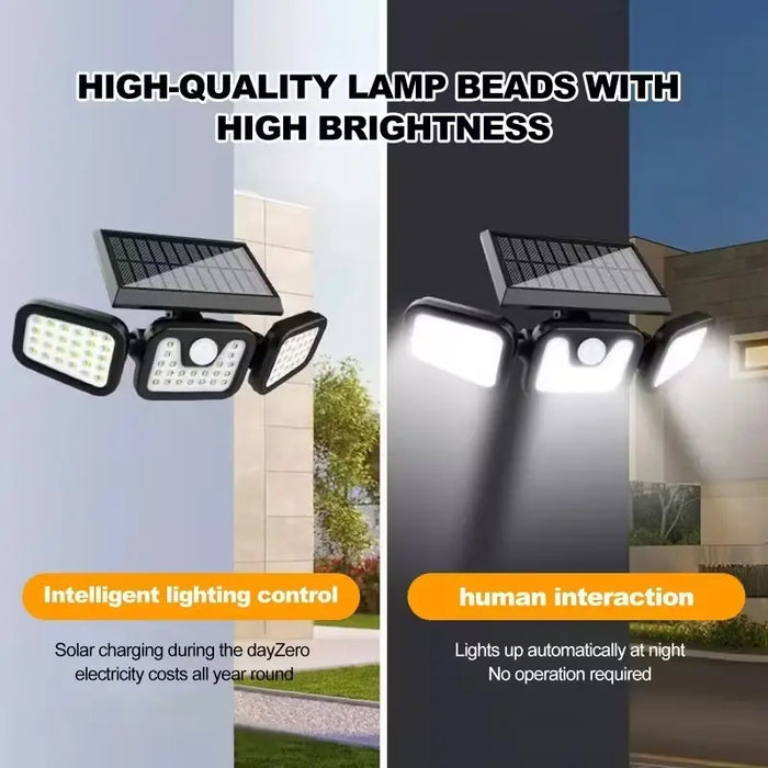 3000LM Solar Motion Sensor Wall Light