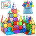 100 Piece Magnetic Tiles, Clear 3D Building Blocks for Kids 3+