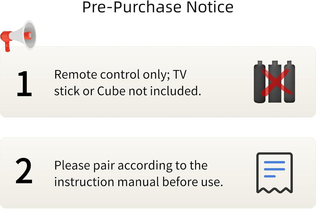 Replacement Voice Remote for Fire Stick, TV Cube, Amazon Fire Smart TV