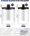 Glass Qtip Holder Dispenser - 4 Pack, Bathroom Decor and Organizer