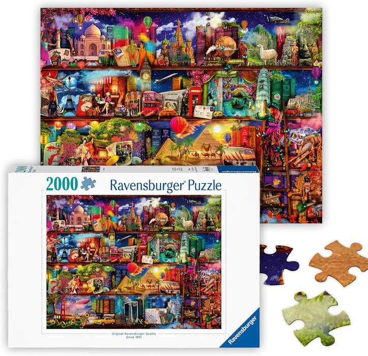- World of Books - 2000 Piece Jigsaw Puzzle - Exciting Vision of The World's Exciting Destinations - Beautiful Imagery -