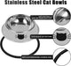2 Pcs Non-Slip Stainless Steel Small Cat Food Bowls - Unbreakable, Thicken 7 Oz Cat Dishes - Indoor, Removable Rubber Ba