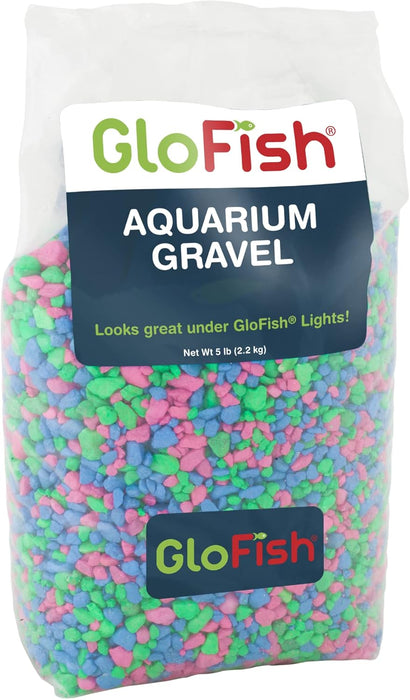 Aquarium Gravel, Pink/Green/Blue Mix, Complements Tanks, 5 Pounds