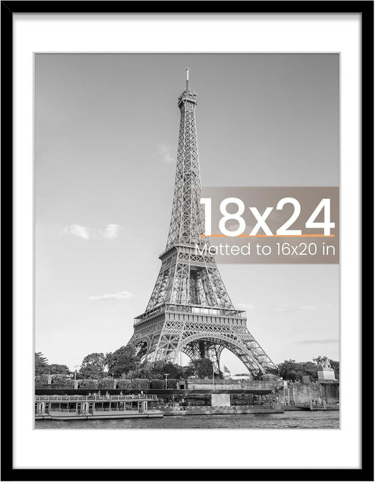 18x24 Picture Frame, Wall Decor Poster Frames, Black 1 Pack