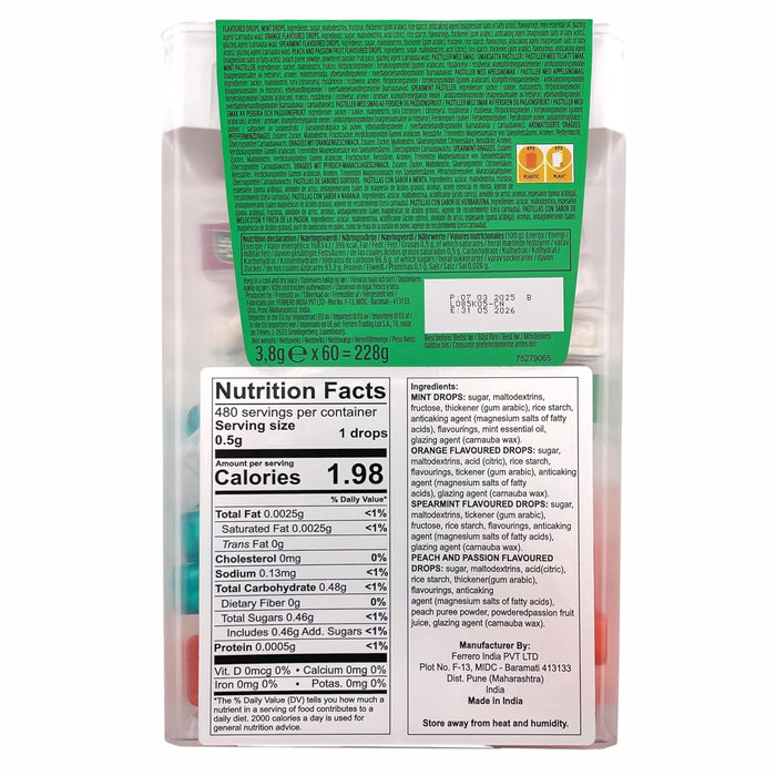 Box with 60 Mini Boxes (Mint, Orange, Spearmint, Peach and Passion fruit) 234g by