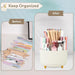 360 Rotating Plastic Desk Pen Organizer with 5 Slots, Dual-Purpose Art Supply Pencil Cup for Office, School, Home