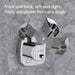 Shower Head Holder with Suction | 360° Swivel | Silver