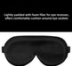 Sleep Mask Silk Eye Cover with Shaped Pad, Machine Washable