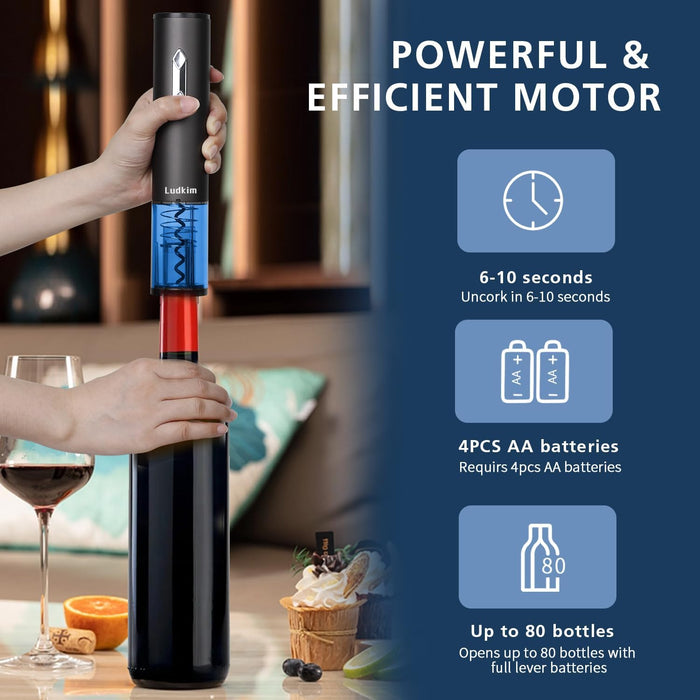 Electric Wine Opener, 5-in-1 Automatic Wine Bottle Opener