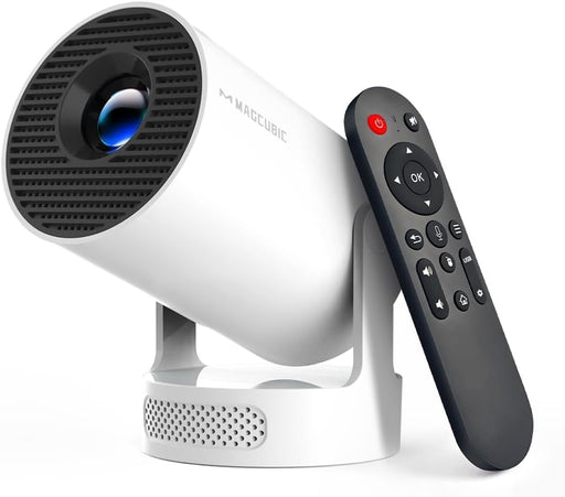 Mini Projector with WiFi 6 and Bluetooth 5.4, Portable Projector 4K Support, 5W Soundbase Speaker, Auto Vertical Keyston