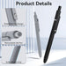 Gel Pens, 6 Pcs Retractable Quick Dry Black Ink Pen, 0.5mm Fine Point