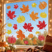 Glitter Fall Window Clings Autumn Thanksgiving Window Stickers Decals Decor