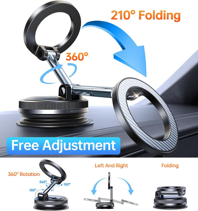 【Newest Vacuum Magnetic Phone Holder for Car Phone Holder Mount【Movable Vacuum Suction】Magsafe Car Mount Cell Phone Hold